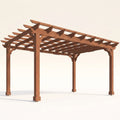 Wooden Pergola Kit Built for Outdoor Living, 12x16 Cedar Construction, Metal Stakes Included, Snow Wind Rated