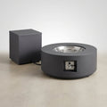 Round Propane Fire Pit Table Designed for Outdoor Gatherings, 50,000 BTU Heat Output, Stainless Steel Burner